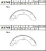 ASIMCO K1748 Brake Shoe Set